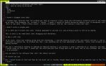 A screenshot of a text editor (Vim) displaying a Markdown file named index.md. The file is a blog post titled "From 11ty to WordPress and Back Again," dated January 29, 2025. The content includes headings, bullet points, and reflections on upgrading software and maintaining a website. The Vim status bar at the bottom shows the file type as Markdown, the encoding as UTF-8, and a word count of 1,462. The terminal interface has a dark background with syntax highlighting in various colors.