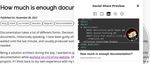 A window displaying a preview of what a LinkedIn post of the 'How much is enough documentation?' blog post on davidwesst.com