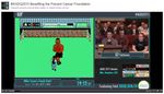 Screenshot of livestream from AGDQ 2015 with speedrunner sinisterwon beating Mike Tyson in Mike Tyson's Punch-Out on the NES with the time at 19:52.21